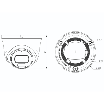 KAMERA IP TC-C35XS 3ERB-28 Color Maker / LK Series - 5 Mpx 2.8 mm TIANDY